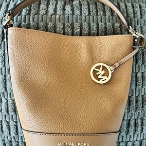 Michael Kors Brown Leather Bucket Bag